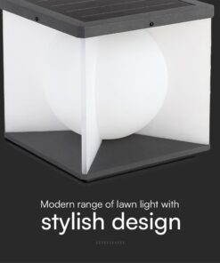 Ηλιακό Επιτοίχιο Φωτιστικό Βεράντας LED 3W 3000K IP65 Μαύρου Χρώματος V-TAC – 23351VT