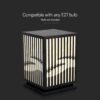 Φωτιστικό Κήπου Δαπέδου E27 Μαύρο IP65 V-TAC – 23353