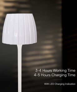 Επιτραπέζιο Επαναφορτιζόμενο Φωτιστικό LED 2.7W CCT Dimmable Λευκού Χρώματος V-TAC – 23355VT