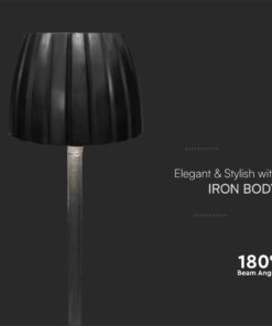 Επιτραπέζιο Επαναφορτιζόμενο Φωτιστικό LED 2.7W CCT Dimmable Μαύρου Χρώματος V-TAC – 23356VT