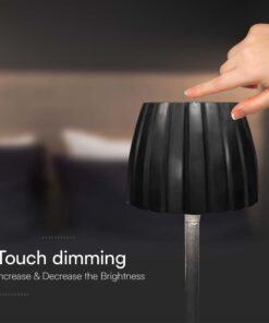 Επιτραπέζιο Επαναφορτιζόμενο Φωτιστικό LED 2.7W CCT Dimmable Μαύρου Χρώματος V-TAC – 23356VT