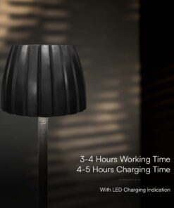 Επιτραπέζιο Επαναφορτιζόμενο Φωτιστικό LED 2.7W CCT Dimmable Μαύρου Χρώματος V-TAC – 23356VT