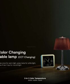 Επιτραπέζιο Επαναφορτιζόμενο Φωτιστικό LED 1.5W CCT Νίκελ V-TAC – 23358VT