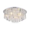 Πολύφωτο Οροφής Designer Νικελ+Κρύσταλλα D600 9xE14 V-TAC – 23360
