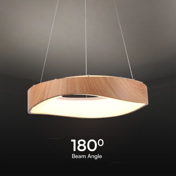 Κρεμαστό Φωτιστικό LED Designer 18W σε Απόχρωση Ξύλου D400 3000K V-TAC – 23363