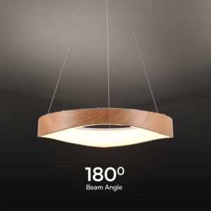 Κρεμαστό Φωτιστικό 25W LED σε Απόχρωση Ξύλου 3000K D500 V-TAC – 23364