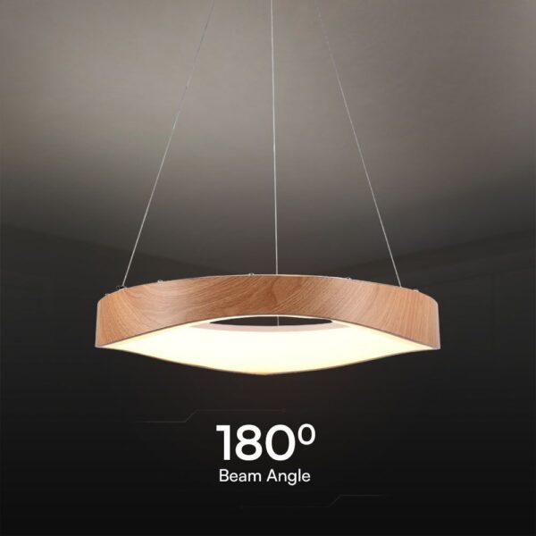 Κρεμαστό Φωτιστικό 25W LED σε Απόχρωση Ξύλου 3000K D500 V-TAC – 23364