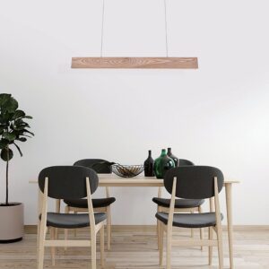 Κρεμαστό Φωτιστικό 24W LED σε Απόχρωση Ξύλου 90cm 3000K V-TAC – 23365