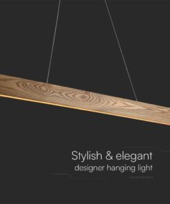 Κρεμαστό Φωτιστικό 24W LED σε Απόχρωση Ξύλου 90cm 3000K V-TAC – 23365