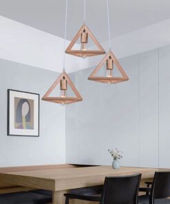 Κρεμαστό Φωτιστικό Designer 3xE27 σε Χρώμα Ξύλου V-TAC – 23367