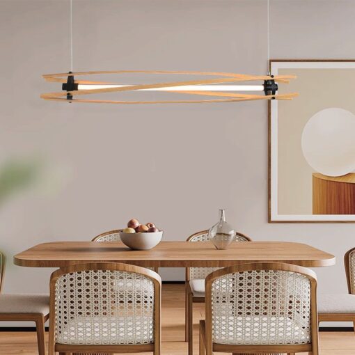 LED Designer 15W Κρεμαστό Φωτιστικό Ράγα σε Απόχρωση Λευκό+Ξύλο 3000K V-TAC – 23368