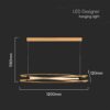 LED Designer 15W Κρεμαστό Φωτιστικό Ράγα σε Απόχρωση Λευκό+Ξύλο 3000K V-TAC – 23368