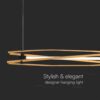 LED Designer 15W Κρεμαστό Φωτιστικό Ράγα σε Απόχρωση Λευκό+Ξύλο 3000K V-TAC – 23368