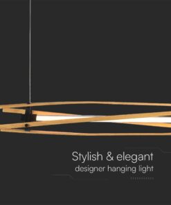 LED Designer 15W Κρεμαστό Φωτιστικό Ράγα σε Απόχρωση Λευκό+Ξύλο 3000K V-TAC – 23368