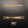 LED Designer 15W Κρεμαστό Φωτιστικό Ράγα σε Απόχρωση Λευκό+Ξύλο 3000K V-TAC – 23368