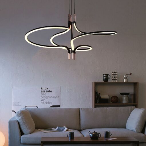 Κρεμαστό Φωτιστικό LED Designer 30W με Χρυσό+Μαύρο σώμα  3000K V-TAC – 23370