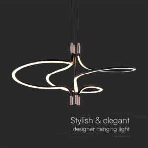 Κρεμαστό Φωτιστικό LED Designer 30W με Χρυσό+Μαύρο σώμα  3000K V-TAC – 23370