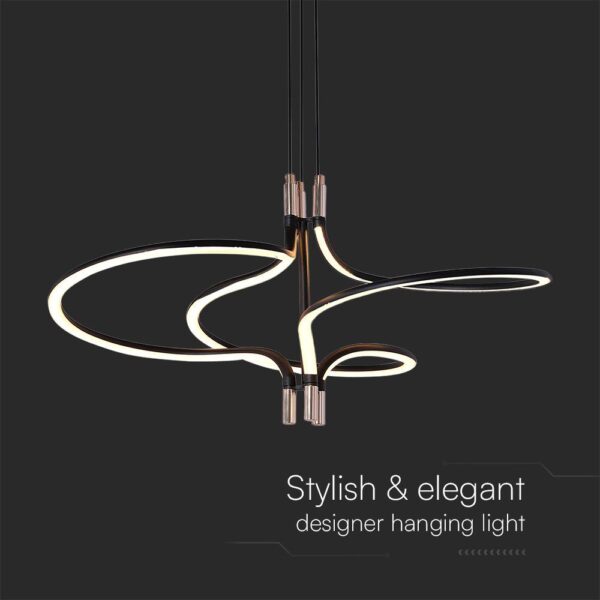 Κρεμαστό Φωτιστικό LED Designer 30W με Χρυσό+Μαύρο σώμα  3000K V-TAC – 23370