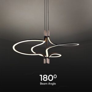 Κρεμαστό Φωτιστικό LED Designer 30W με Χρυσό+Μαύρο σώμα  3000K V-TAC – 23370