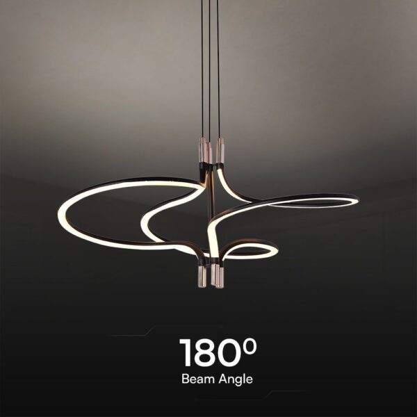 Κρεμαστό Φωτιστικό LED Designer 30W με Χρυσό+Μαύρο σώμα  3000K V-TAC – 23370
