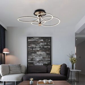 Φωτιστικό Οροφής LED Designer 36W με Χρυσό+Μαύρο Σώμα 3000K V-TAC – 23371