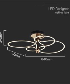 Φωτιστικό Οροφής LED Designer 36W με Χρυσό+Μαύρο Σώμα 3000K V-TAC – 23371