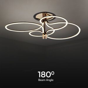 Φωτιστικό Οροφής LED Designer 36W με Χρυσό+Μαύρο Σώμα 3000K V-TAC – 23371