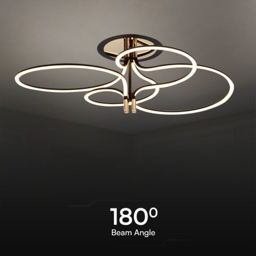 Φωτιστικό Οροφής LED Designer 36W με Χρυσό+Μαύρο Σώμα 3000K V-TAC – 23371