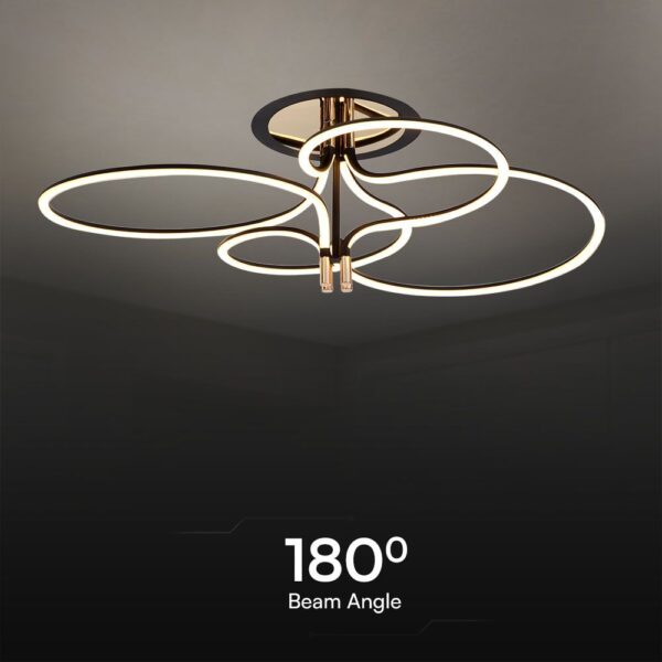 Φωτιστικό Οροφής LED Designer 36W με Χρυσό+Μαύρο Σώμα 3000K V-TAC – 23371