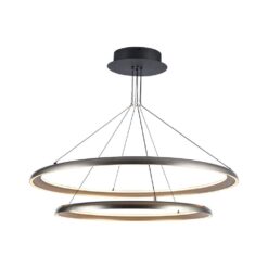Κρεμαστο Φωτιστικό LED Designer 65W Γκρι Σαμπανιζέ με Κύκλους D400+D600 3000K V-TAC – 23372