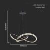 Κρεμαστό Φωτιστικό LED Designer 40W Μαύρο+Λευκό Σώμα CCT D600 V-TAC – 23373
