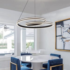Κρεμαστό Φωτιστικό LED Designer με Μάυρο + Λευκό Σώμα CCT V-TAC – 23374