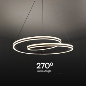 Κρεμαστό Φωτιστικό LED Designer με Μάυρο + Λευκό Σώμα CCT V-TAC – 23374