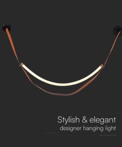 LED Designer Κρεμαστό Φωτιστικό Οροφής 12W με Καφέ + Μαύρο Σώμα 3000K V-TAC – 23375