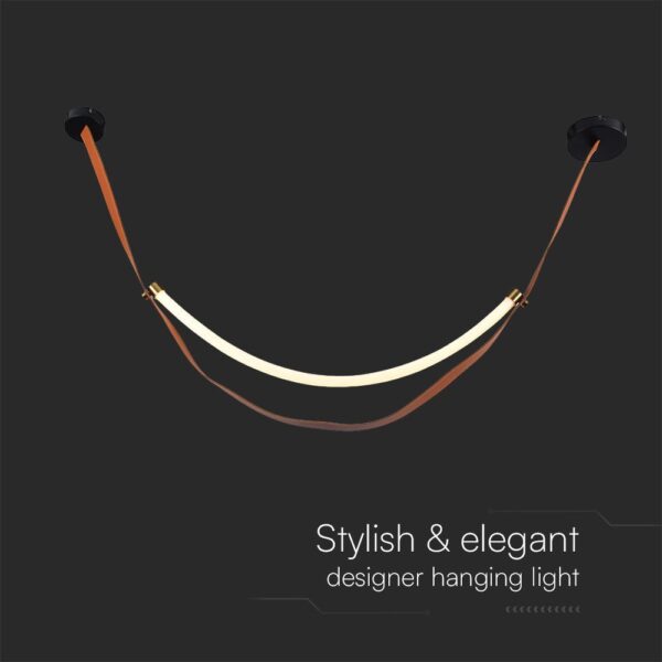 LED Designer Κρεμαστό Φωτιστικό Οροφής 12W με Καφέ + Μαύρο Σώμα 3000K V-TAC – 23375