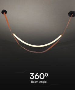 LED Designer Κρεμαστό Φωτιστικό Οροφής 12W με Καφέ + Μαύρο Σώμα 3000K V-TAC – 23375