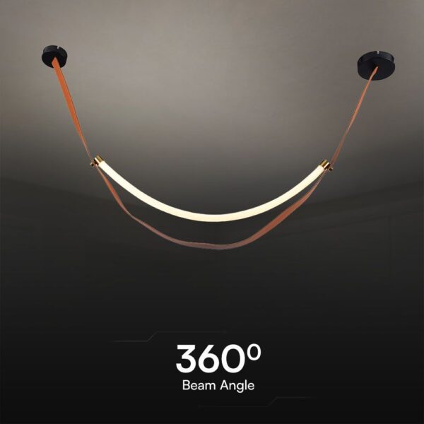 LED Designer Κρεμαστό Φωτιστικό Οροφής 12W με Καφέ + Μαύρο Σώμα 3000K V-TAC – 23375