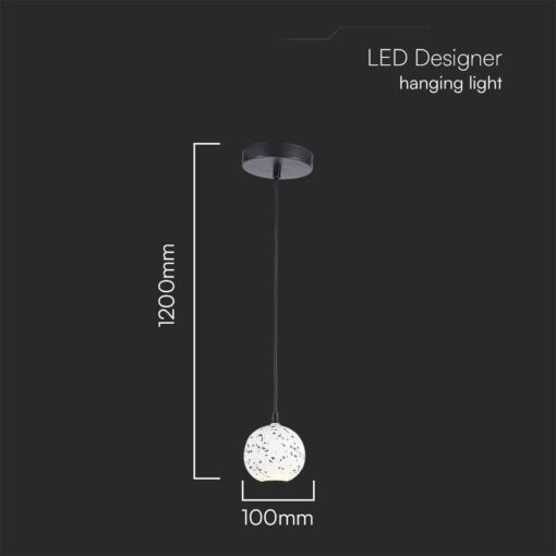 Κρεμαστό Φωτιστικό Designer Λευκό Μάρμαρο 1xG9 V-TAC – 23376