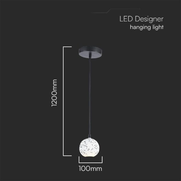 Κρεμαστό Φωτιστικό Designer Λευκό Μάρμαρο 1xG9 V-TAC – 23376