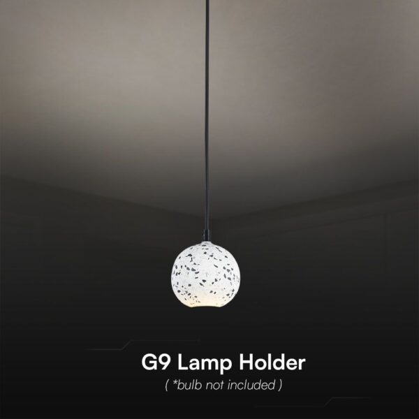 Κρεμαστό Φωτιστικό Designer Λευκό Μάρμαρο 1xG9 V-TAC – 23376