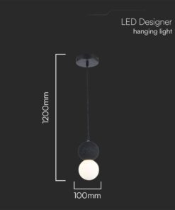 Κρεμαστό Φωτιστικό Designer Μαύρο + Λευκό Σώμα Body 1xG9 V-TAC – 23377