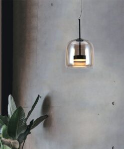 Κρεμαστό Φωτιστικό 6W LED Designer Μαύρο Μέταλλο + Γυαλί Κεχριμπάρι D250 Θερμό 3000K V-TAC – 23379