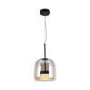 Κρεμαστό Φωτιστικό 6W LED Designer Μαύρο Μέταλλο + Γυαλί Κεχριμπάρι D250 Θερμό 3000K V-TAC – 23379