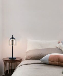 LED Designer Πορτατίφ 7W Μαύρο Μέταλλο + Γυαλί Κεχριμπάρι 3000K V-TAC – 23380