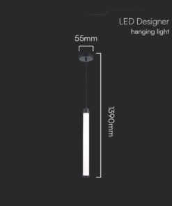 Designer Κρεμαστό Γραμμικό Φωτιστικό 5W LED Μαύρο 3000K V-TAC – 23381