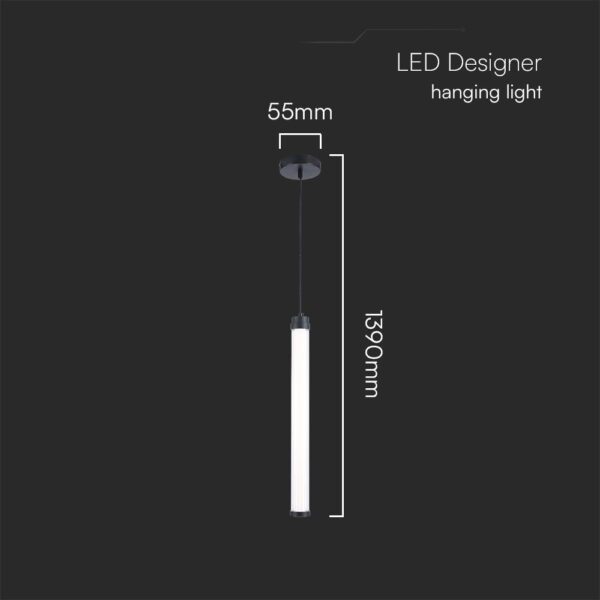 Designer Κρεμαστό Γραμμικό Φωτιστικό 5W LED Μαύρο 3000K V-TAC – 23381