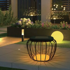 1W LED Designer Ηλιακό Φωρητό Φωτιστικό με Μαύρο Σώμα 6000K+3000K V-TAC – 23383
