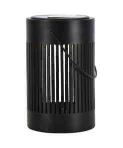 Ηλιακό Φορητό Πορτατίφ LED Μαύρο με Λαβή Θερμό 3000K V-TAC – 23385