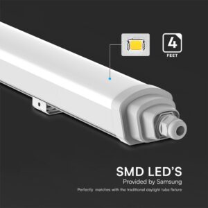 LED Αδιάβροχο IP65 Φωτστικό Samsung Chip 1200mm 36W 4000K 4320lm Quick Connection V-TAC – 23387