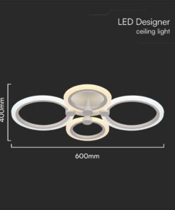 Φωτιστικό Οροφής LED 51W 3IN1 Dimmable με Τηλεχειριστήριο Λευκού Χρώματος V-TAC – 23394VT